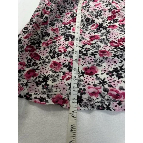 Torrid Size 3 Floral Pink Grey Sleeveless Top V Neck - Picture 5 of 6